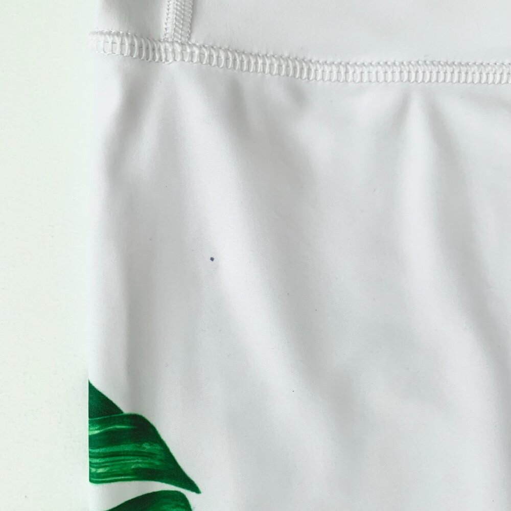 CHRLDR Monstera Leaf 3/4 Leggings Athleisure Yoga Tropical Resort Activewear - Picture 8 of 14